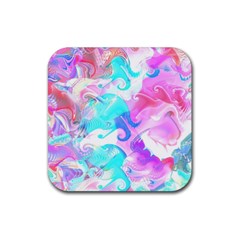 Background Art Abstract Watercolor Pattern Rubber Coaster (square)  by Nexatart