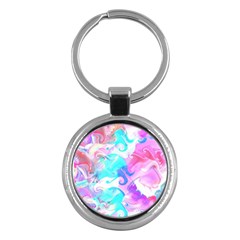 Background Art Abstract Watercolor Pattern Key Chains (round)  by Nexatart