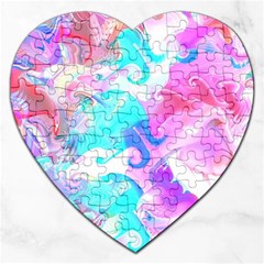 Background Art Abstract Watercolor Pattern Jigsaw Puzzle (heart) by Nexatart