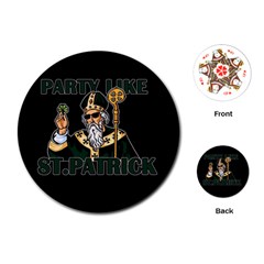  St  Patricks Day  Playing Cards (round)  by Valentinaart