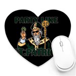  St. Patricks day  Heart Mousepads Front