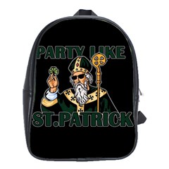  St  Patricks Day  School Bag (large) by Valentinaart