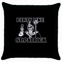  St  Patricks Day  Throw Pillow Case (black) by Valentinaart