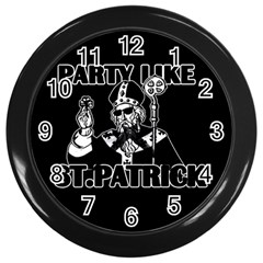  St  Patricks Day  Wall Clocks (black) by Valentinaart