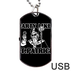  St  Patricks Day  Dog Tag Usb Flash (two Sides) by Valentinaart