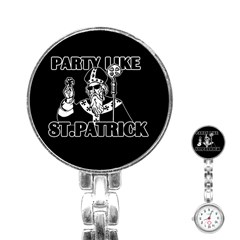  St  Patricks Day  Stainless Steel Nurses Watch by Valentinaart