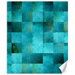 Background Squares Blue Green Canvas 8  X 10  by Nexatart