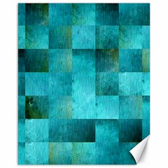 Background Squares Blue Green Canvas 16  X 20   by Nexatart