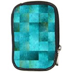 Background Squares Blue Green Compact Camera Cases Front