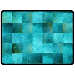 Background Squares Blue Green Fleece Blanket (large)  by Nexatart