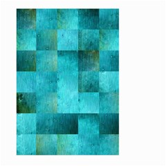 Background Squares Blue Green Large Garden Flag (two Sides) by Nexatart