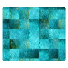 Background Squares Blue Green Double Sided Flano Blanket (small)  by Nexatart