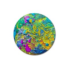 Background Art Abstract Watercolor Magnet 3  (round) by Nexatart