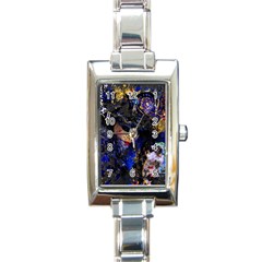 Mask Carnaval Woman Art Abstract Rectangle Italian Charm Watch by Nexatart