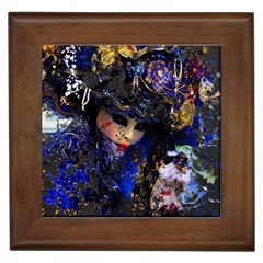 Mask Carnaval Woman Art Abstract Framed Tiles by Nexatart