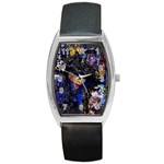 Mask Carnaval Woman Art Abstract Barrel Style Metal Watch Front