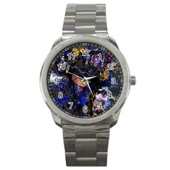 Mask Carnaval Woman Art Abstract Sport Metal Watch by Nexatart