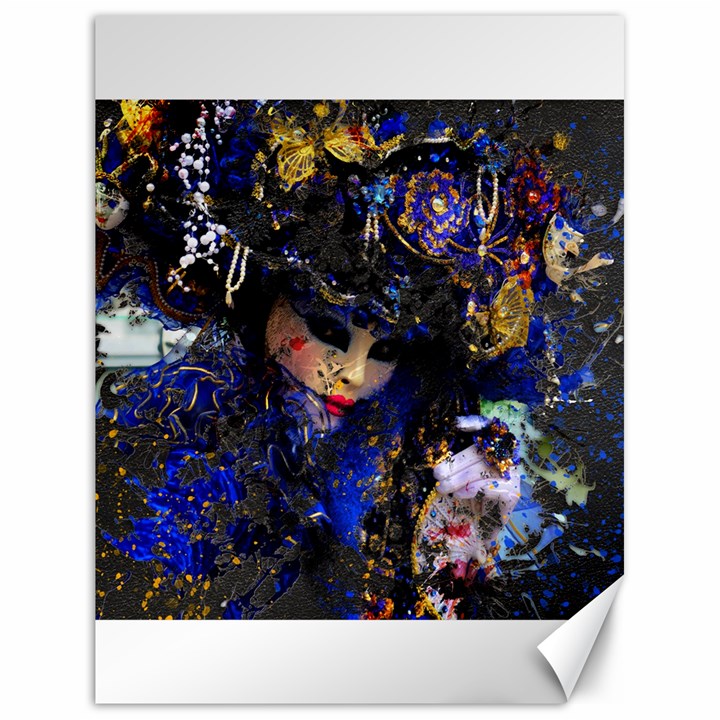 Mask Carnaval Woman Art Abstract Canvas 18  x 24  