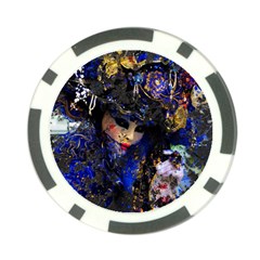 Mask Carnaval Woman Art Abstract Poker Chip Card Guard by Nexatart