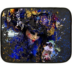 Mask Carnaval Woman Art Abstract Fleece Blanket (mini) by Nexatart