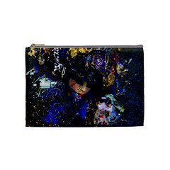 Mask Carnaval Woman Art Abstract Cosmetic Bag (medium)  by Nexatart