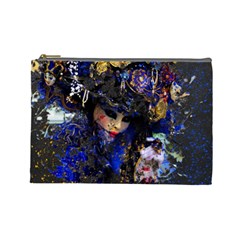 Mask Carnaval Woman Art Abstract Cosmetic Bag (large)  by Nexatart