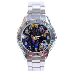 Mask Carnaval Woman Art Abstract Stainless Steel Analogue Watch by Nexatart