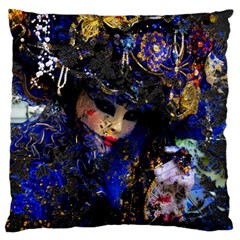 Mask Carnaval Woman Art Abstract Large Cushion Case (one Side) by Nexatart