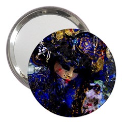 Mask Carnaval Woman Art Abstract 3  Handbag Mirrors by Nexatart