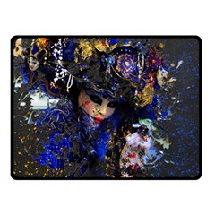 Mask Carnaval Woman Art Abstract Double Sided Fleece Blanket (small)  by Nexatart