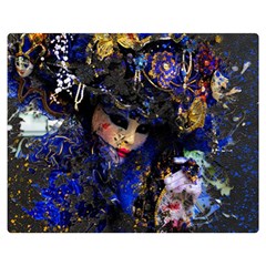 Mask Carnaval Woman Art Abstract Double Sided Flano Blanket (medium)  by Nexatart