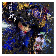 Mask Carnaval Woman Art Abstract Large Satin Scarf (square) by Nexatart