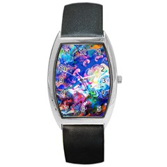 Background Art Abstract Watercolor Barrel Style Metal Watch by Nexatart