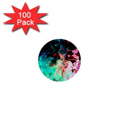 Background Art Abstract Watercolor 1  Mini Buttons (100 Pack)  by Nexatart