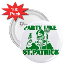  St  Patricks Day  2 25  Buttons (100 Pack)  by Valentinaart