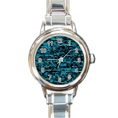 Wall Metal Steel Reflexions Round Italian Charm Watch by Nexatart