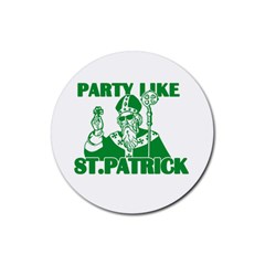  St  Patricks Day  Rubber Round Coaster (4 Pack)  by Valentinaart