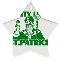  St  Patricks Day  Star Ornament (two Sides) by Valentinaart