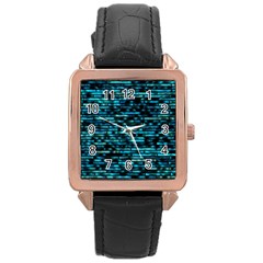 Wall Metal Steel Reflexions Rose Gold Leather Watch  by Nexatart