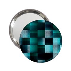 Background Squares Metal Green 2 25  Handbag Mirrors by Nexatart