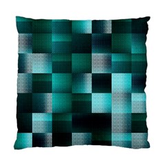 Background Squares Metal Green Standard Cushion Case (one Side) by Nexatart