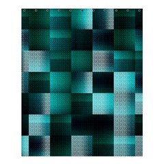 Background Squares Metal Green Shower Curtain 60  X 72  (medium) 