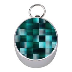 Background Squares Metal Green Mini Silver Compasses by Nexatart