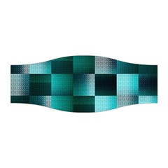 Background Squares Metal Green Stretchable Headband