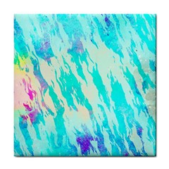 Blue Background Art Abstract Watercolor Tile Coasters by Nexatart