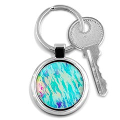 Blue Background Art Abstract Watercolor Key Chains (round)  by Nexatart