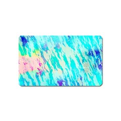 Blue Background Art Abstract Watercolor Magnet (name Card) by Nexatart