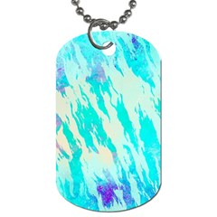 Blue Background Art Abstract Watercolor Dog Tag (two Sides) by Nexatart