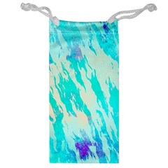 Blue Background Art Abstract Watercolor Jewelry Bag by Nexatart