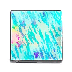 Blue Background Art Abstract Watercolor Memory Card Reader (square)